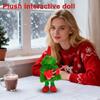 Singing Christmas Tree Musical Christmas Tree Plush Doll With Light Cute Desktop Figurine Desktop Ornament For Men Teens Girls