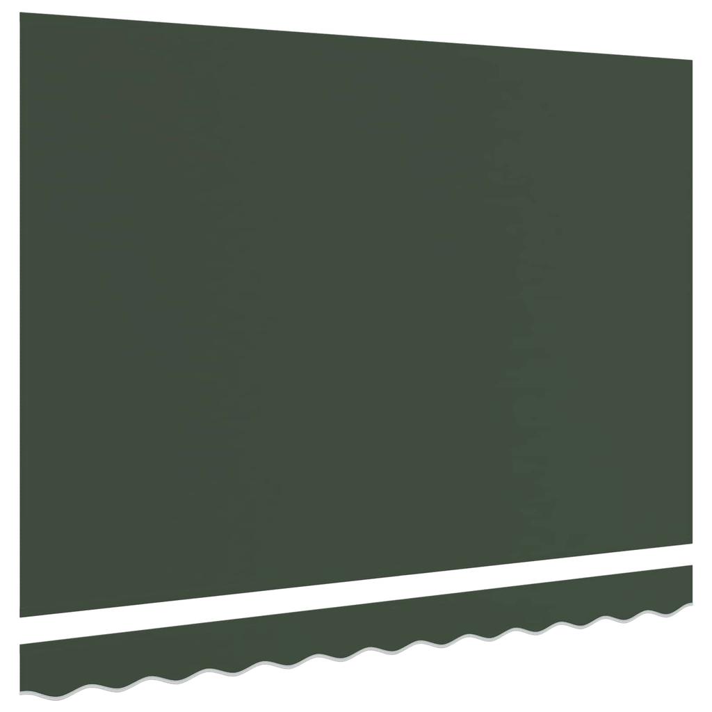 Awning Replacement Fabric Dark Green 381 x 345 cm Polyester