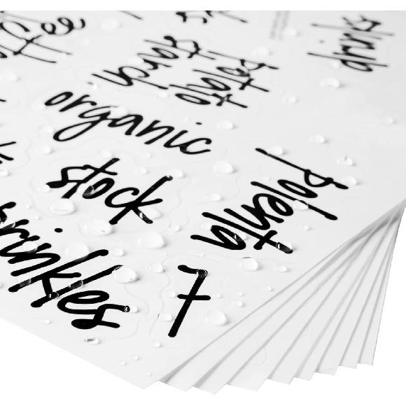 Talented Kitchen Pantry Labels for Food Containers - 157-Piece, Black Script Vinyl - Jar & Bin Labels & Food Storage Organization Stickers