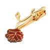 Detachable Tie Back Golden Flower Design Tie Clip Versatile Bow Tie Clip Weddings Business Suits Accessories