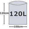 Garbage Bags 120L 100 Pieces Translucent Plastic Bags Box Type Thick Mart Carefully Selected Garbage 0.02mm [Bedouin Bags] (100)