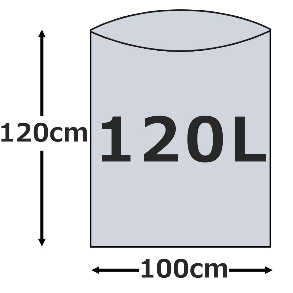 Garbage Bags 120L 100 Pieces Translucent Plastic Bags Box Type Thick Mart Carefully Selected Garbage 0.02mm [Bedouin Bags] (100)