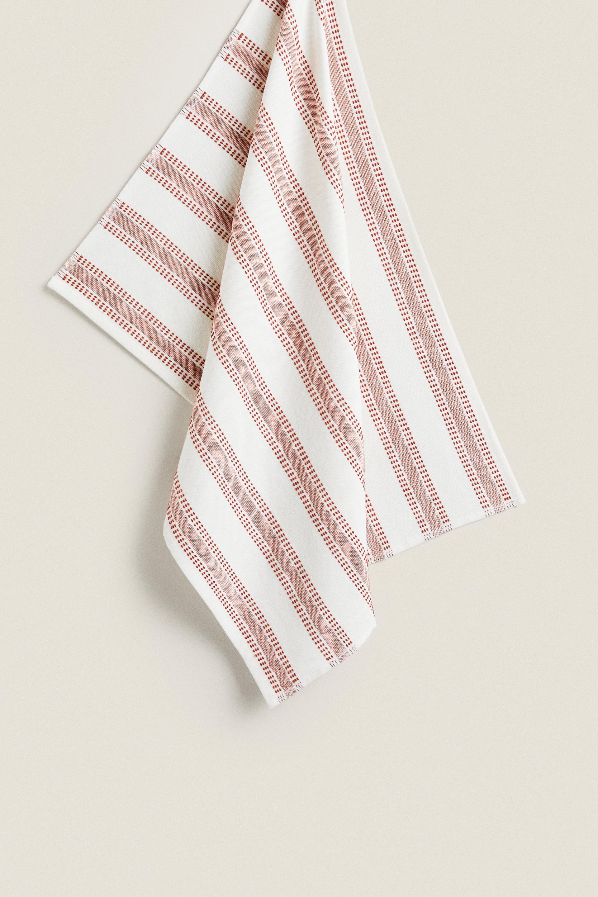 

Хлопковое махровое кухонное полотенце в полоску