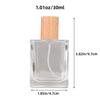 Square Shape Glass Perfume Bottle 30ml Cosmetic Container Portable Refillable Atomizer