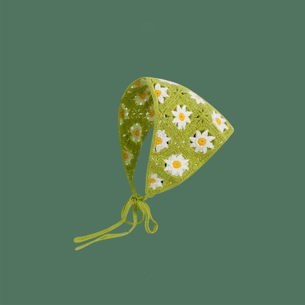 

Милый Креативный Ручной Работы Вязаный Крючком Треугольный Шарф Косынка Шапка Повязка на Голову Полотенце Треугольная Повязка светло-зеленый