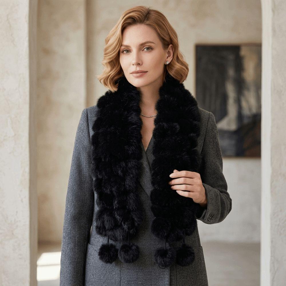 Thickened Fur Scarf Luxury Fur Fur Neckerchief Fashionable Long Scarves Women