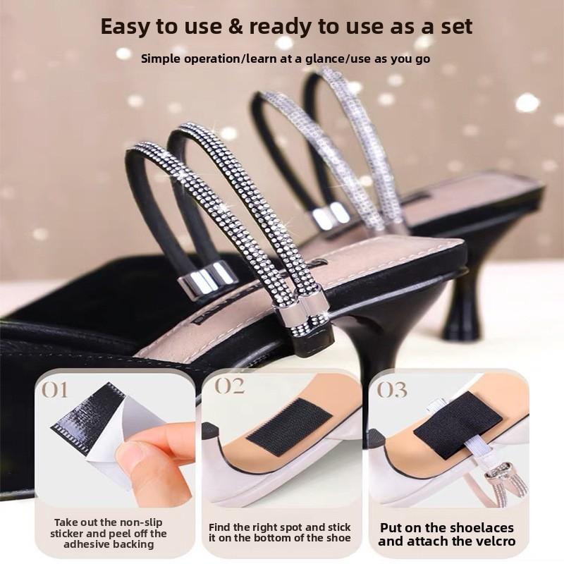 Sandales d'installation sans chute Fixation Chaussures Sangles de réglage