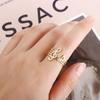 Gift Simple Jewelry Accessories Sweet Music Note Rings Finger Buckle Women Jewelry Geometric Rings