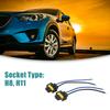 ACROPIX Fog Light Lamp Car H8 H11 Bulb Wire Harness Socket Connector Extension Adapter Black 2pcs