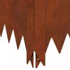 Lawn Edging 4 pcs 60 x 60 x 35 cm Steel Rusty