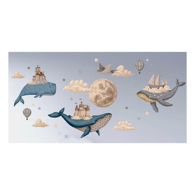 

Китовый океан детский сад настенный художественный постер подводное украшение воздушный шар детский замок изображение 20cm×40cm NoFrame