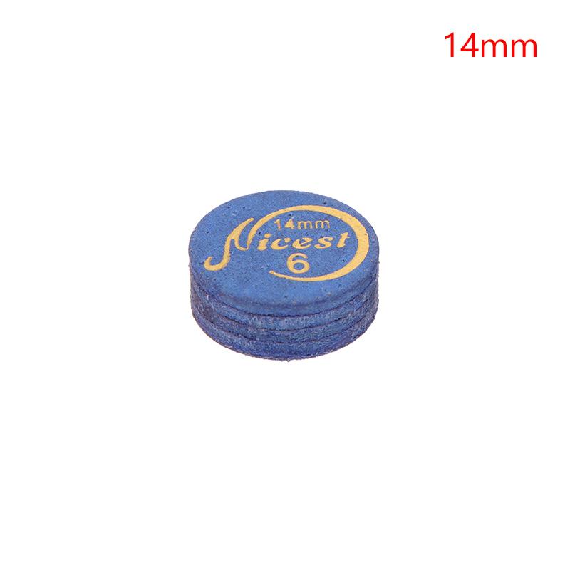 1Pc Black Blue Brown Color 11/14Mm 6 Layers Real Leather Carom Billiard Pool Cue Tips Soft Medium Hard Billiard Accessories