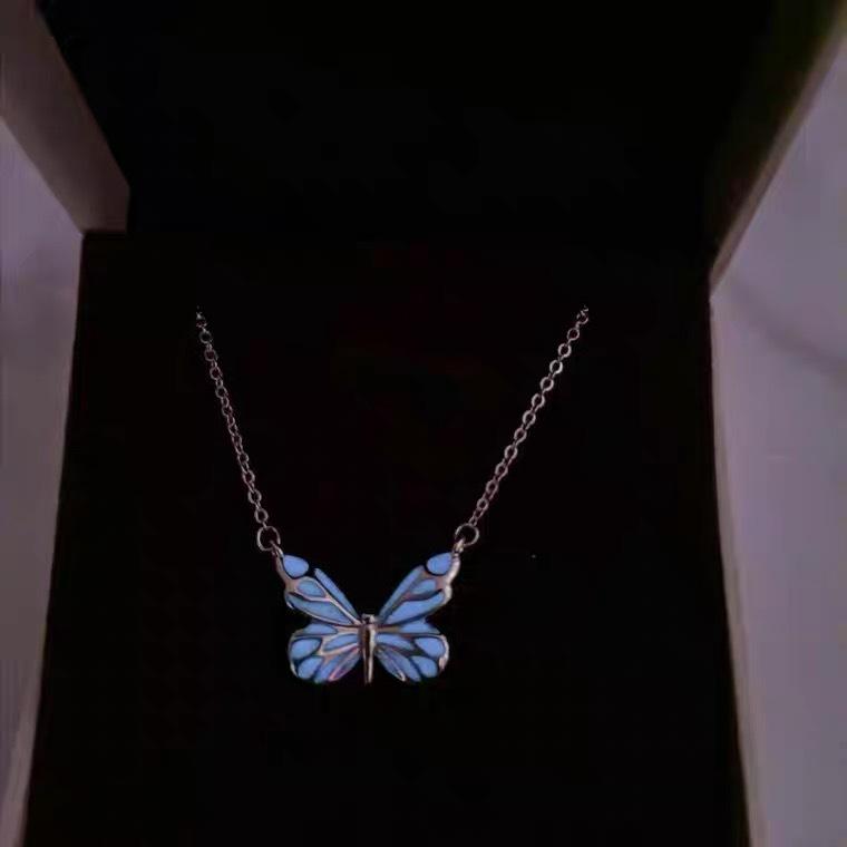 Butterfly Zircon Necklace for Women – Light Luxury Fashion, Ins Forest Style Pendant