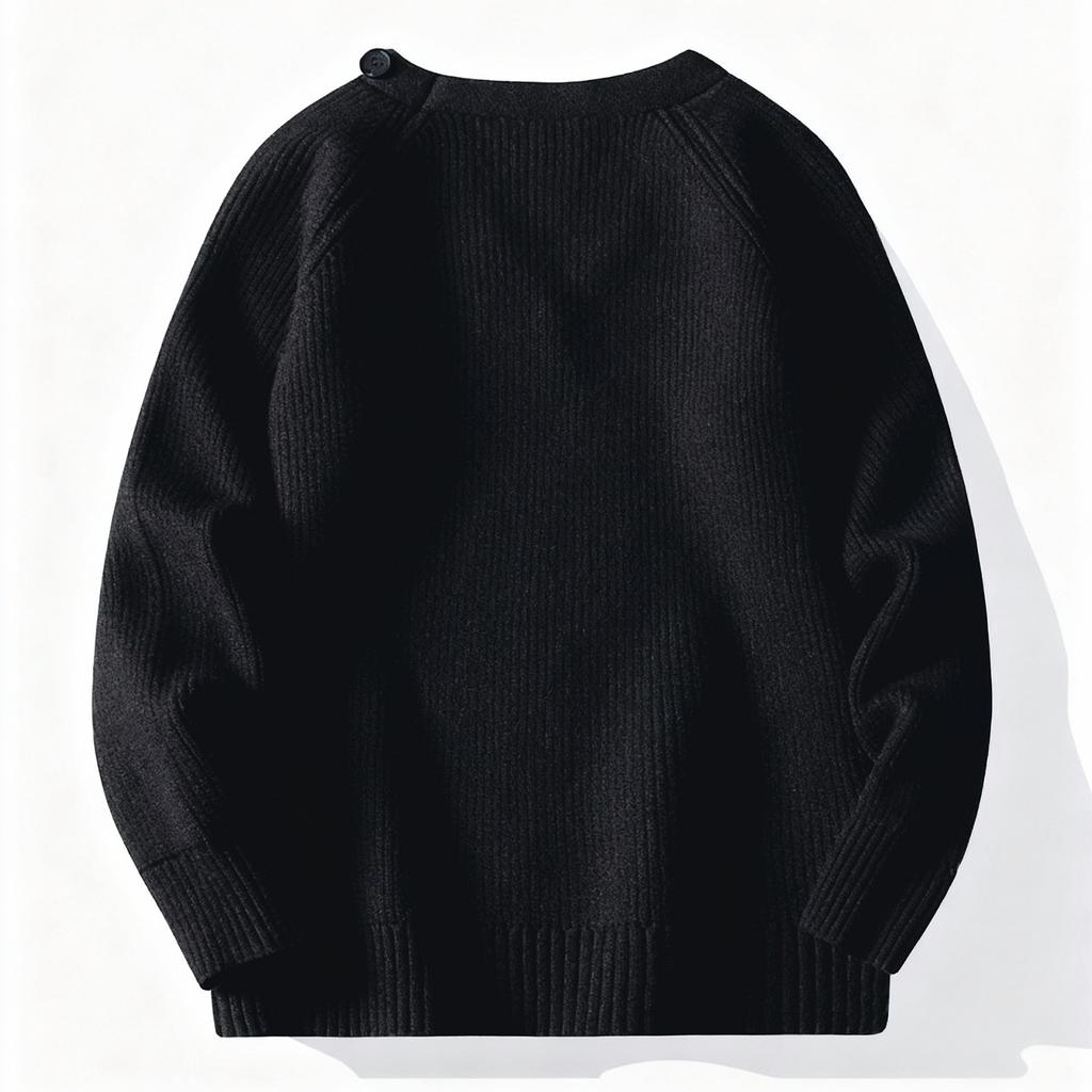 Men's  Fashion  Knitting  Pullover  Long Sleeves  Loose  Round Neck  Sweater