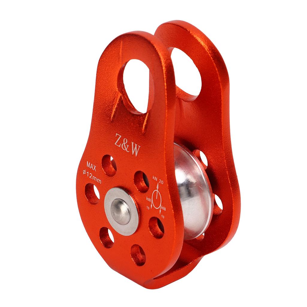 Rock Climbing Pulley Fixed Sideplate Single Sheave Pulley Orange Lift Weight Pulley Ropeway Transportation Equipment