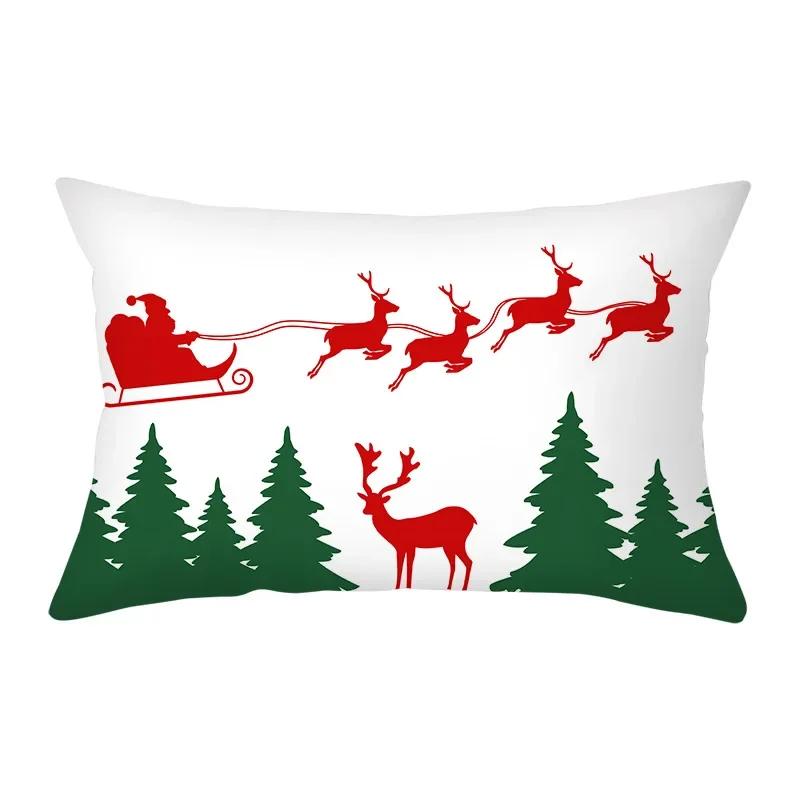 Christmas Cushion Cover Red Pillowcase Sofa Decoration Pillow Home Decor
