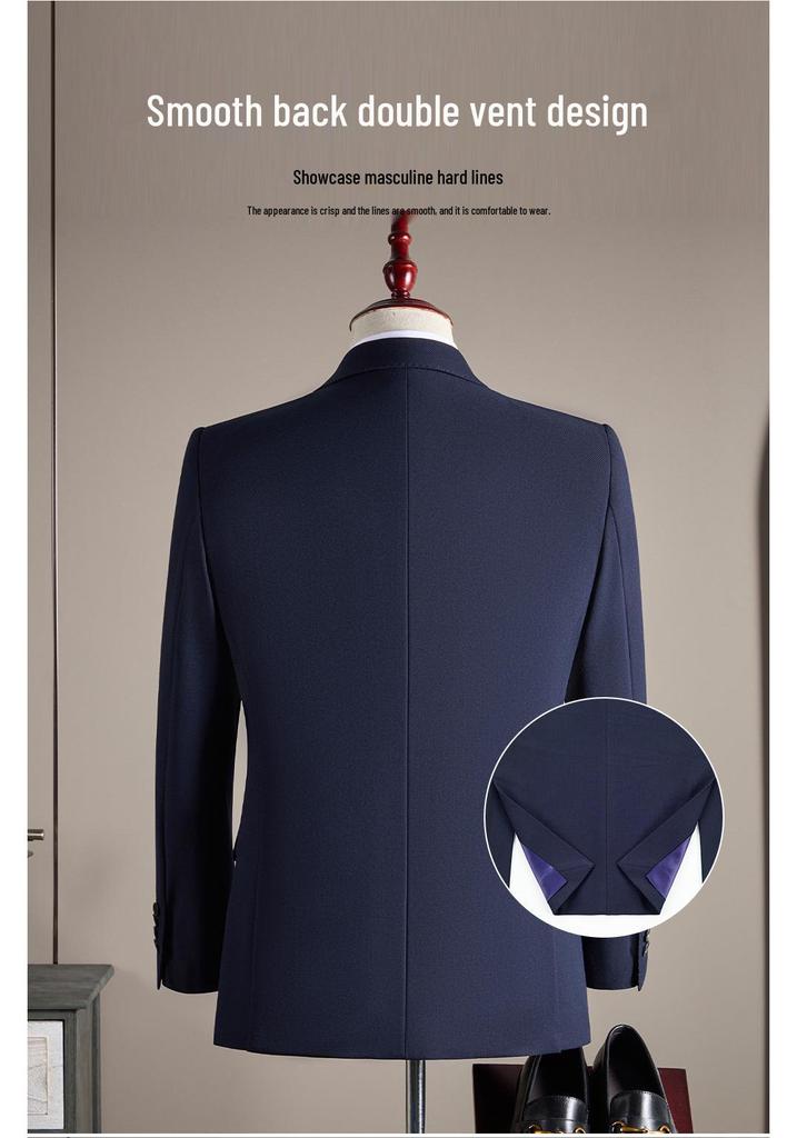 Luxury Men's Custom Suit Set - Tencel Cotton Wool Blend, Fine Twill Fabric, Business Formal Wear.