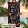 Portrait Man Theme Beach Towel Personalized Custom Name & Text Soft Quick Dry Beach Towel for Swimming Travel