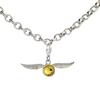 HARRY POTTER Sterling Silver Golden Snitch Clip On Charm with Crystals