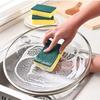 Langlebiges 8-teiliges Küchenschrubber-Set mit gelben und grünen Schwamm-Pads