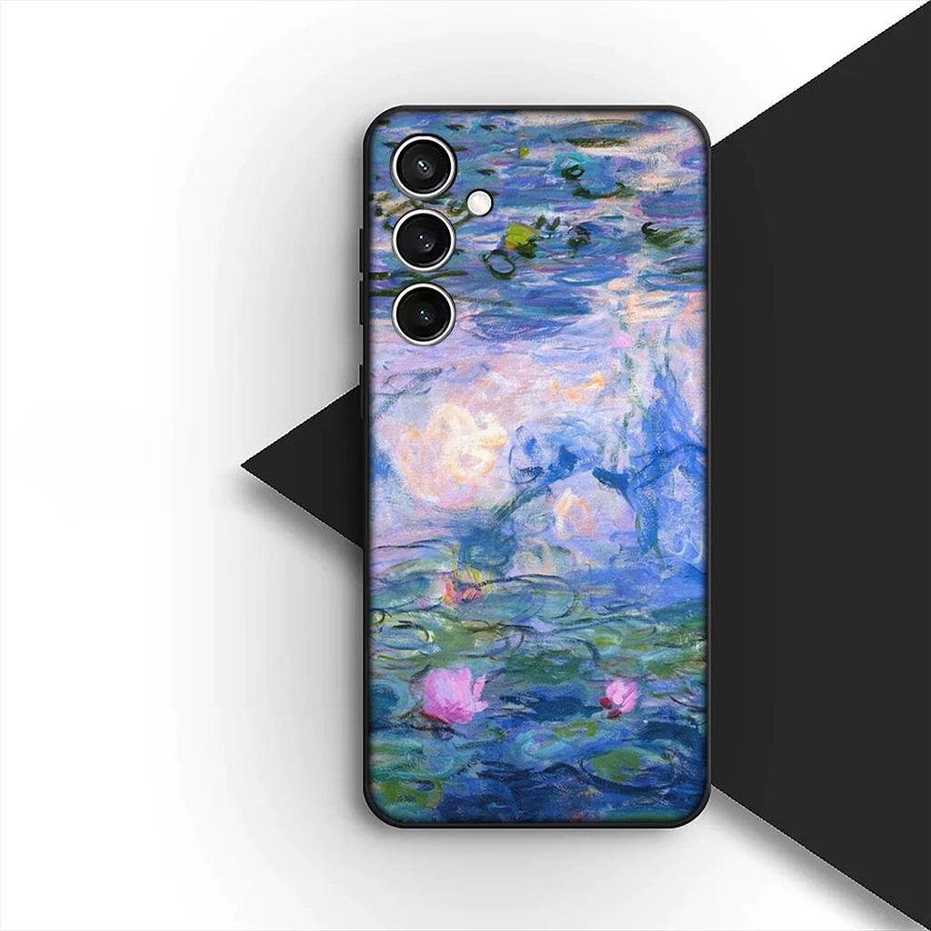 Coque de Protection pour Xiaomi Redmi 15 15C A3 A4 A5 9A 9C NFC Note 9 Pro Coque de Téléphone Claude Monet Nénuphar Chat