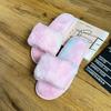 Plus Size Fluffy Rabbit Fur One-Strap Flat Bottom Slippers