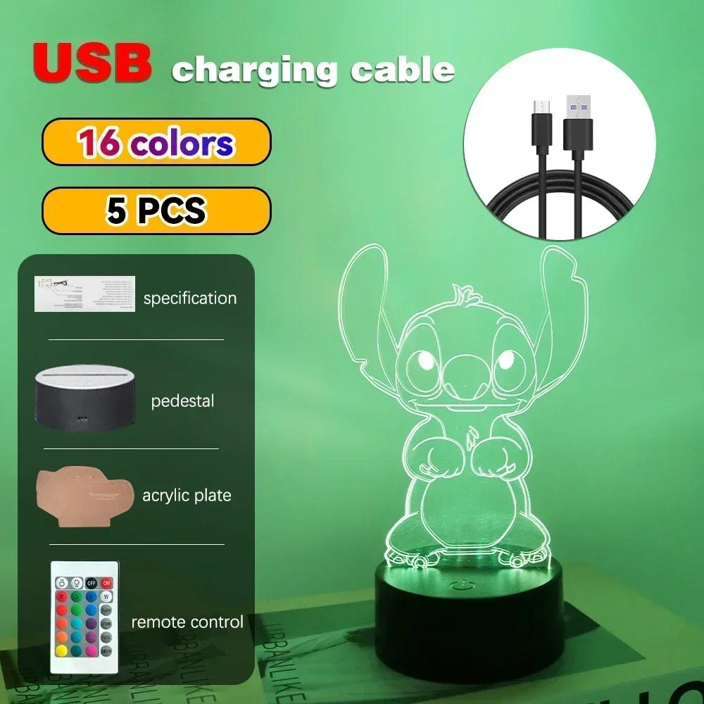 LED Night Ligh Illusion Stitch Lamps Remote Control Smart Touch Home Room Decor Lamp Christmas Valentine's Day Birthday Gifts