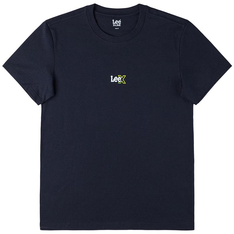 Lee Unisex Standard Fit Crew Neck Small Logo T-Shirt XXL