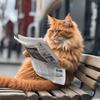 Full 5D DIY Diamond Painting Cat Reading Newspaper Diamond Embroidery Full Cross Stitch Home Decoration Handmade Gift