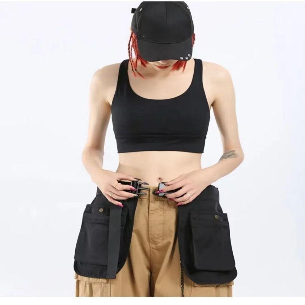 Multi-functional Waist Pack Black Fanny Pack Tool Pouch Apron Belt Bag  Camping