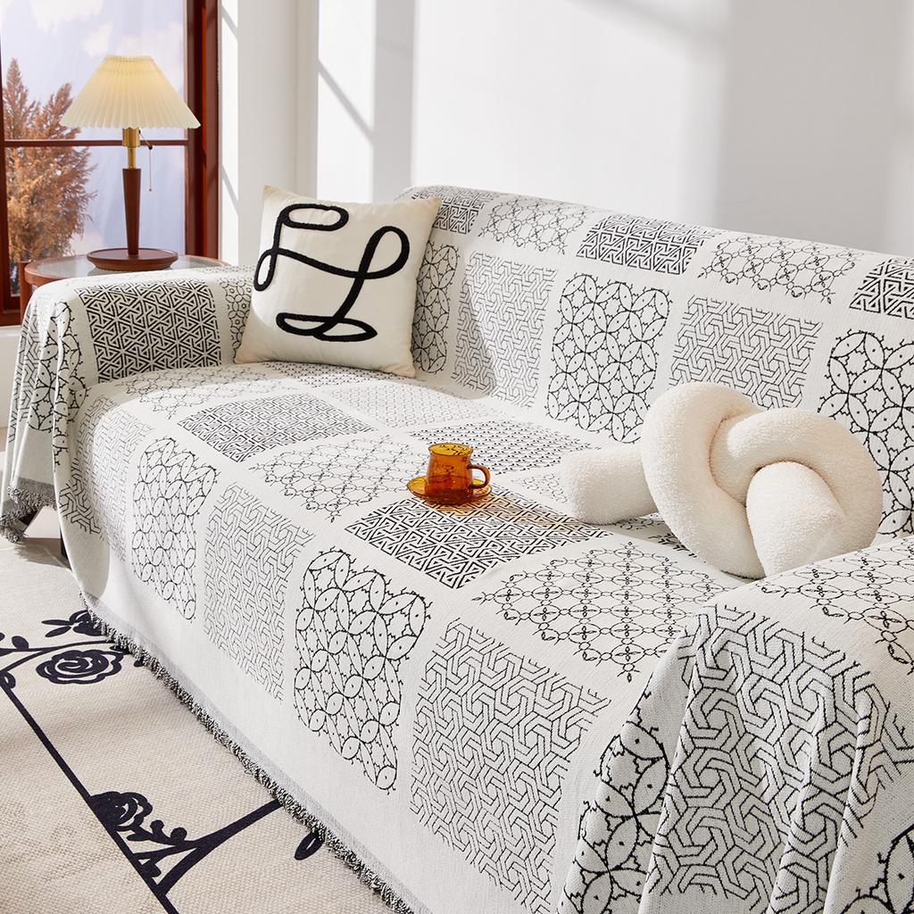 Nordic Instagram Style Sofa Cover Cover Cloth Four Seasons Universal All-Inclusive Universal Sofa Towel Anti-Scratching Non-Slip Full Cover Blanket