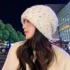 Color Wool Hat Autumn and Winter Warm Ear Protection Windproof Hat Knitted Hat Fit for Outdoor, Casual & Formal Events