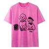 Unisex Vintage Gewaschenes Baumwoll-Kurzarm-T-Shirt - Trendiger Europäischer und Amerikanischer Lockerer Schnitt