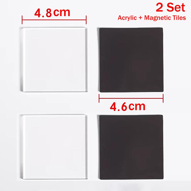2 Stuks Diy Acryl Koelkastmagneten Blanco Koelkast Rechthoekige Sticker Keuken Kantoor Decor Creatief Verjaardag Diy Knutsel Cadeau