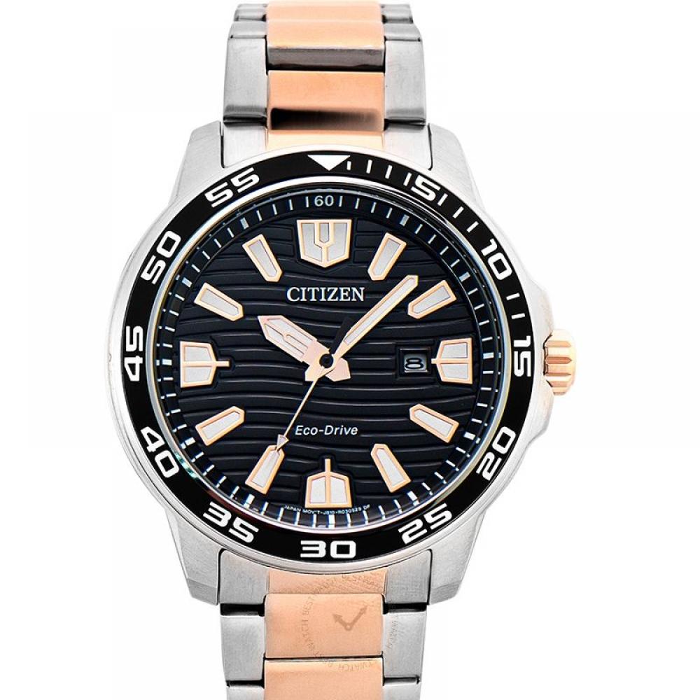 

Мужские часы Citizen Eco Drive с черным циферблатом из нержавеющей стали