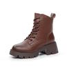Small Heel Brown Martin Boots Women's Summer Thin Thin Thick Bottom Breathable Retro Comfortable Women's Boots