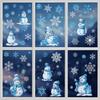 Wall Stickers, Christmas Window Stickers, Holiday PVC Snowflake Stickers, Decorative Stickers, Cartoons, Snowman Children's Room Wall Stickers