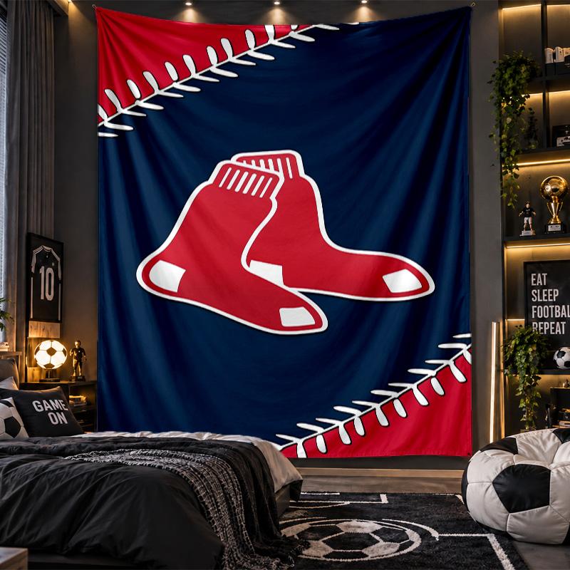 Wall Hanging Tapestry Boston Red Sox Print Cloth for Living Room Bedroom Home Decor