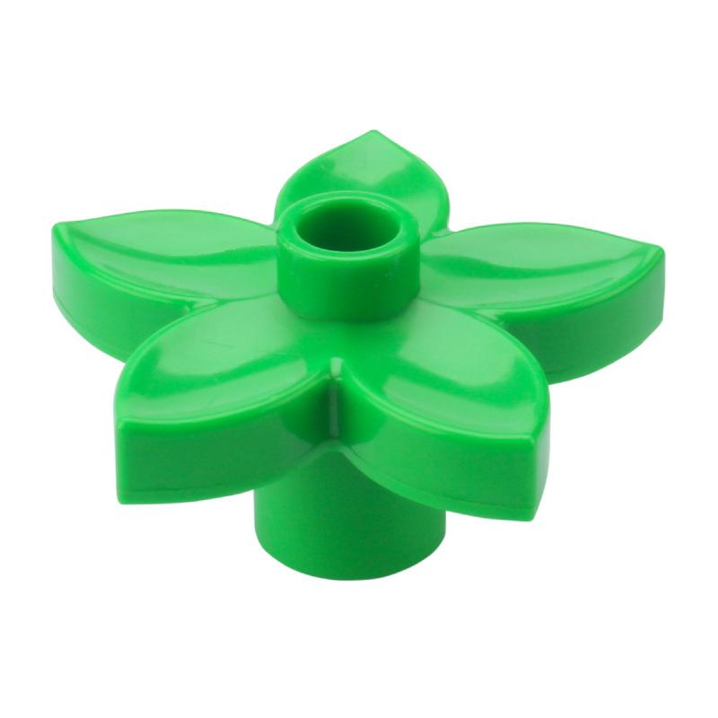 4pcs Big Building Block Forest Plant Series Flower Grass Tree Outdoor Adornment Street Accessories Compatible Scenes Toy For Kid