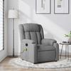 Vidaxl Foldable Massage Armchair, Light Gray, Fabric Upholstered