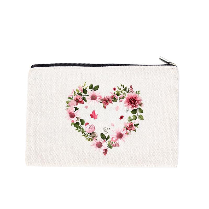 Colorful Canvas Coin Purse: Zippered Stationery, Pen & Cosmetic Storage Bag