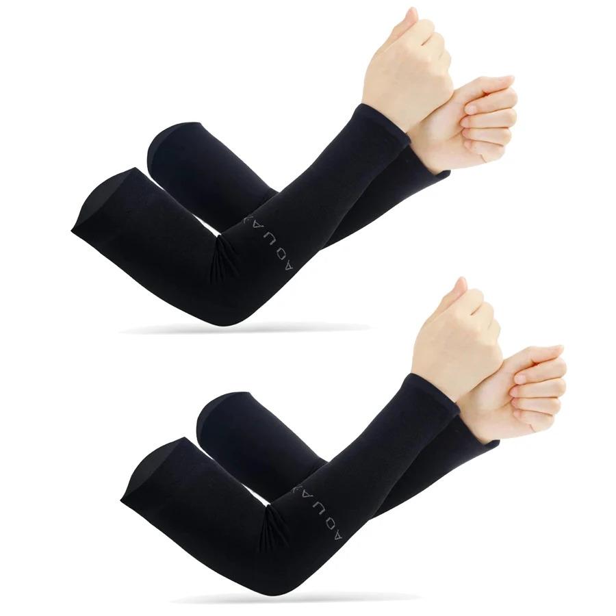 1/2pcs Summer Ice Silk Long Sleeves Anti-Sunburn Arm Cover Men Women Cuff New Cool Hand Sleeves Anti-UV Cycling Arm Sleeve