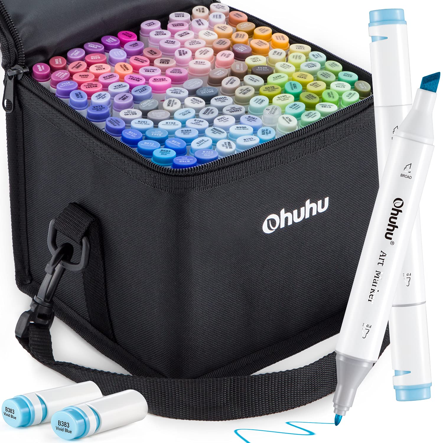 

Ohuhu Marker 120 121 Broad and Fine Double Professional Illustration Marker Pens with Alcohol Blender Color Set Oahu Series Pens, Colors, Pens,