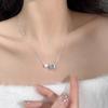 Sterling Silver Necklace Pearl Elegant Blue Clear Dazzling Classic for Women Girl Jewelry Gift Dropshipping Wholesale