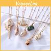 Inspired Fashionable Ocean Shell Necklace With Luxurious Gold Finish Plated