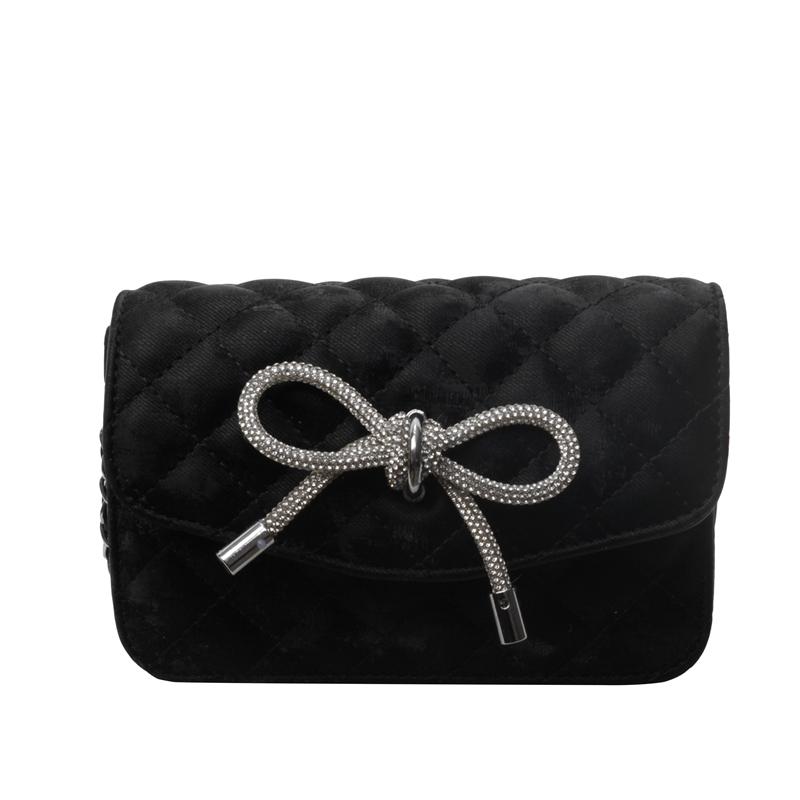 

Маленькая женская сумка с бантом Маленькая квадратная сумка через плечо Сумка через плечо чёрный