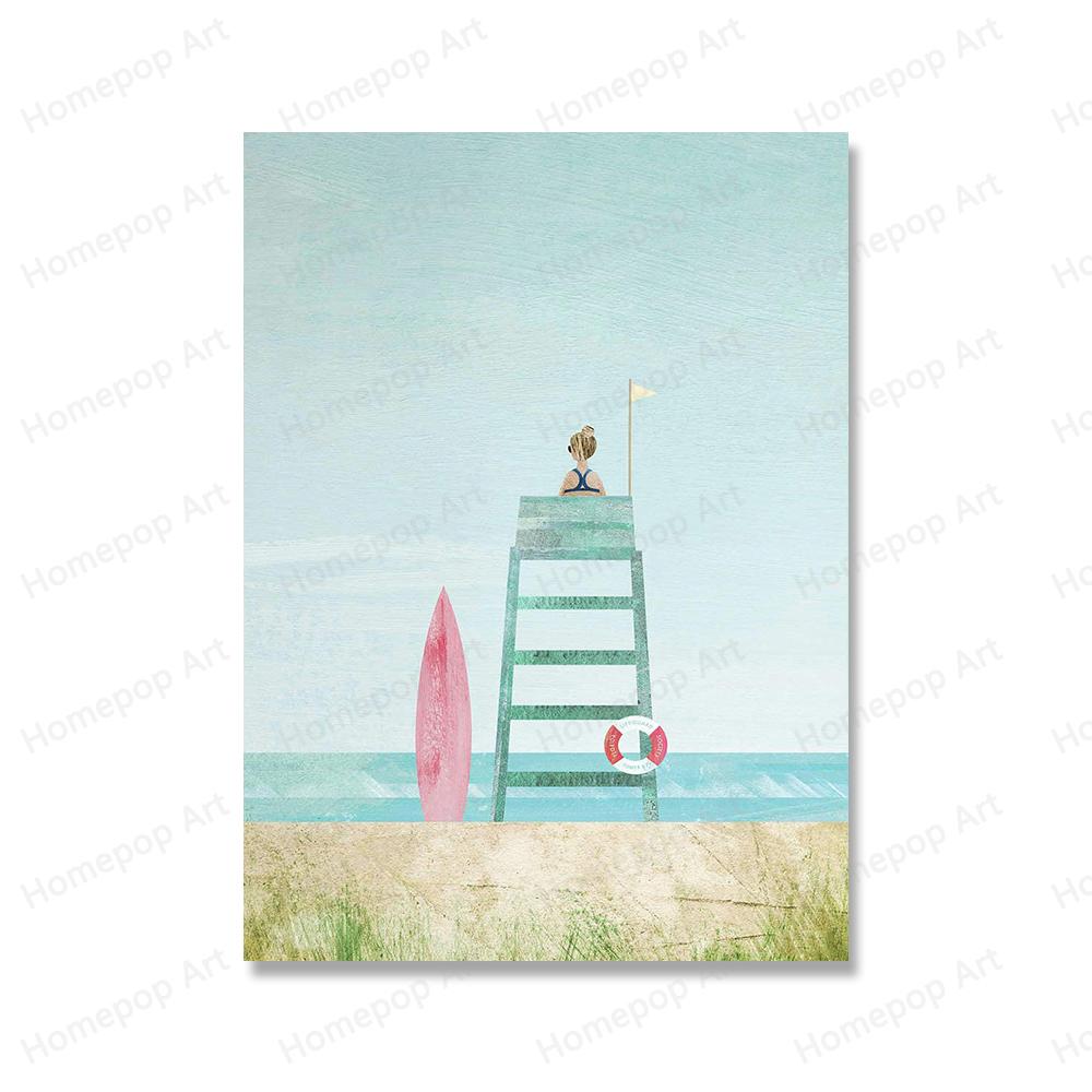 Kaltes Wasser Wildes Schwimmen Leinwand Malerei Drucke Landschaft Flüsse See Poster Tropical Beach Wand Kunst Bilder für Wohnzimmer Dekor