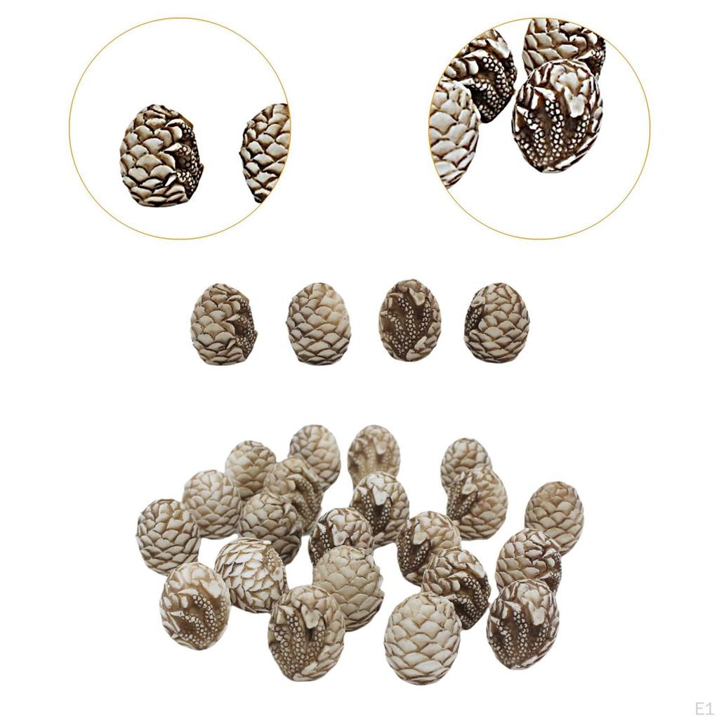 20Pcs Mini Dinosaur Eggs Decorative Resin Stones Yard Lawn Ornament Landscaping for Flower