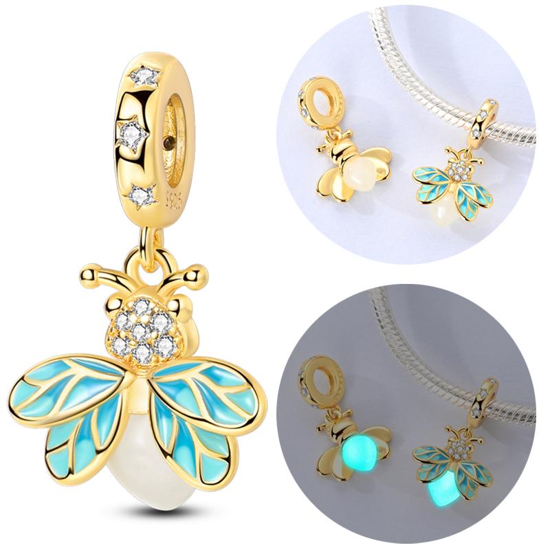 Copper Golden Leopard Dog Sunflower Beads Autumn Maple Leaves Original Charms Beads Fit Bracelet Women Jewelry Gift