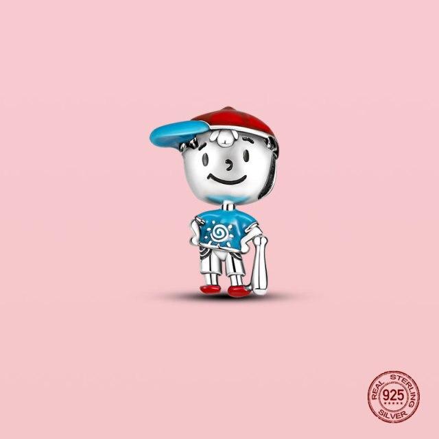 Pendentif en argent sterling 925 avec perles pour bracelet et collier Panjia originaux, bijoux pour femmes